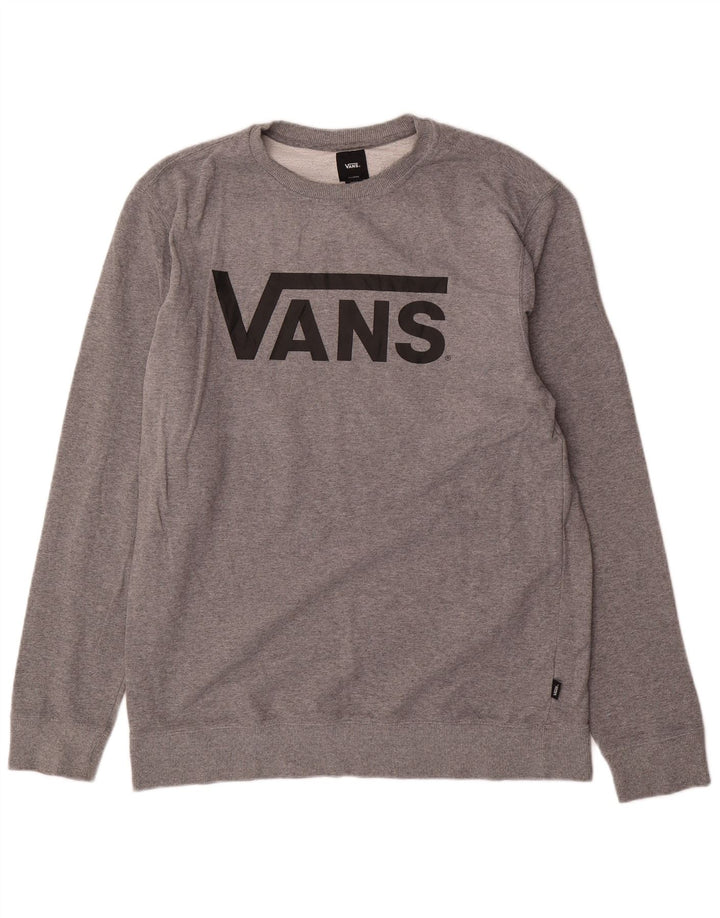 Vans Herren Grafik-Sweatshirt-Pullover XL aus grauer Baumwolle
