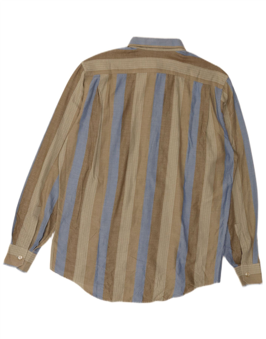 VINTAGE Herrenhemd Größe 40 Medium Khaki gestreift