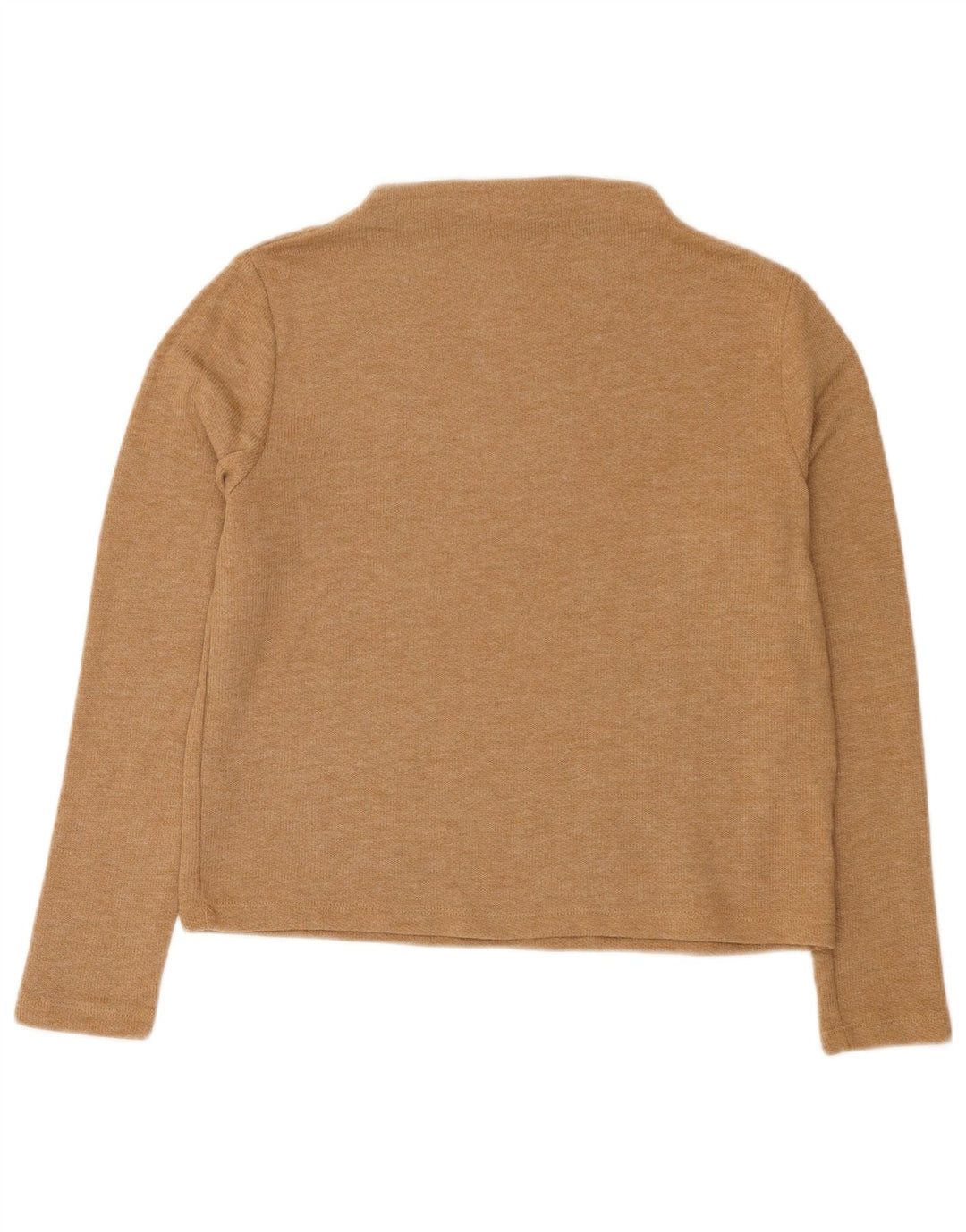 Marks & Spencer Damen Top Langarm UK 12 Medium Beige Polyester