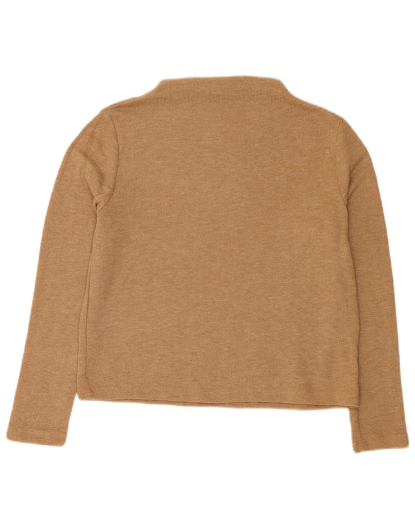 Marks & Spencer Damen Top Langarm UK 12 Medium Beige Polyester