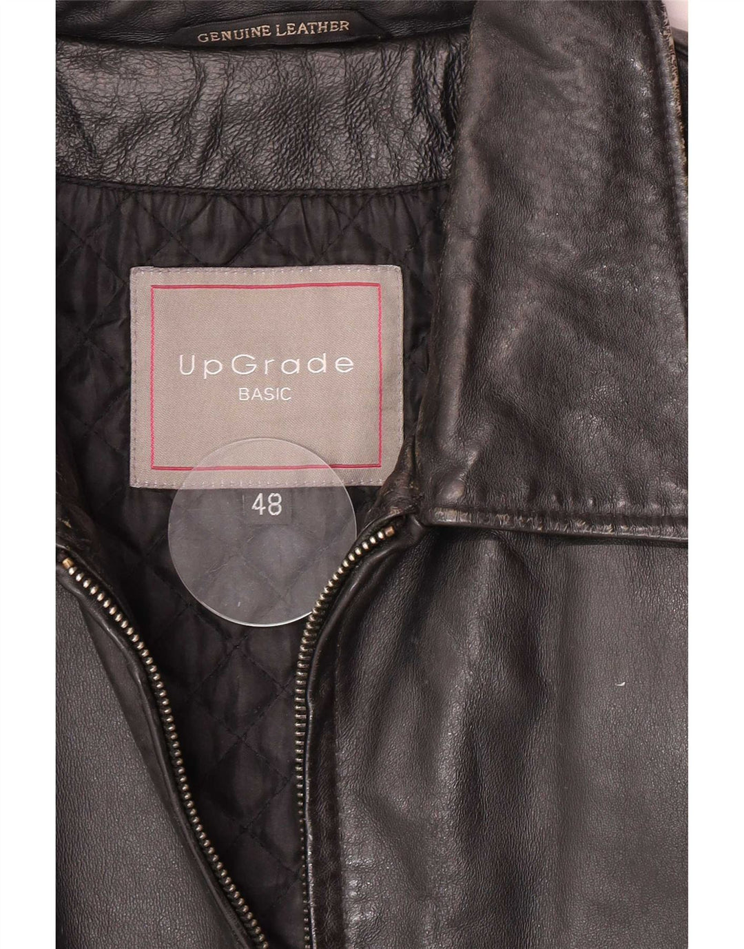 Vintage Herren Lederjacke IT 48 Medium Schwarz
