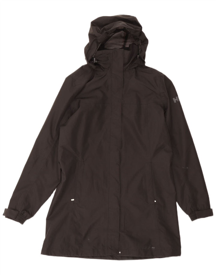 Helly Hansen Damen-Windbreaker-Mantel mit Kapuze, UK 10, Größe S, Schwarz, Polyester
