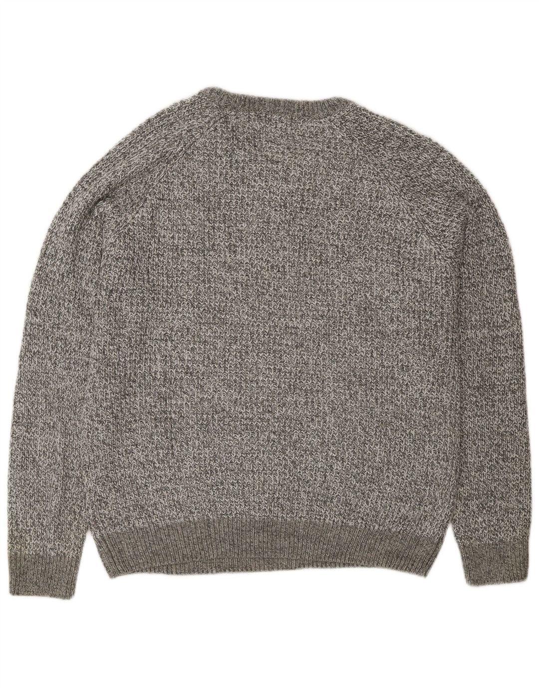 Marks & Spencer Damen-Pullover mit Rundhalsausschnitt, groß, grau meliert, klassisch