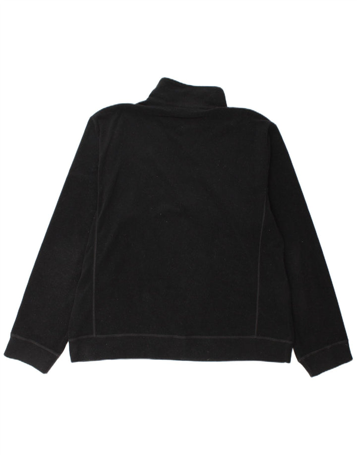 Sergio Tacchini Herren-Fleecepullover mit Reißverschluss, XL, schwarzes Polyester