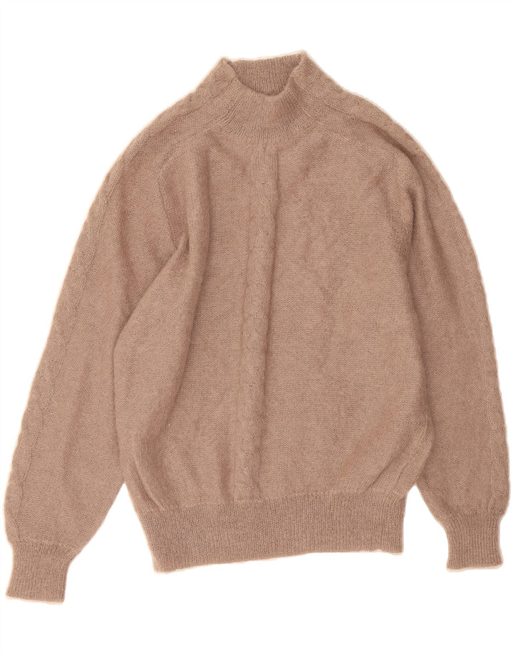 PAOLA Womens Oversized Turtle Neck Jumper Sweater UK 14 Medium Pink Vintage Paola and Second-Hand Paola from Messina Hembry 