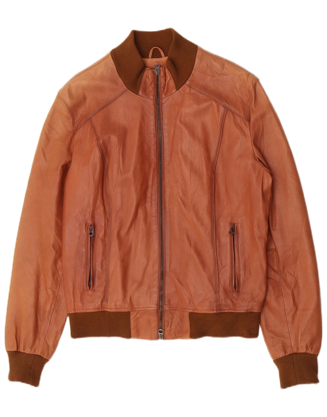 Vimapel Herren Bomber-Lederjacke IT 50 großes braunes Leder