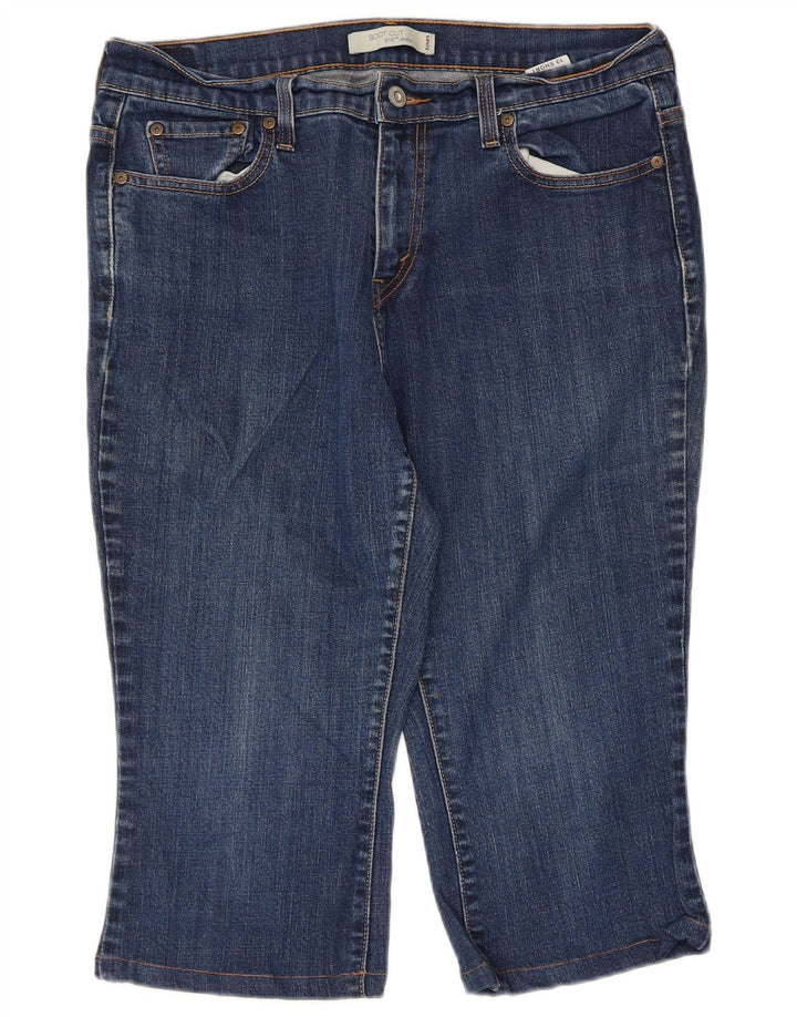 LEVI'S Damen 515 Jeansshorts US 12 Large W34 Blaue Baumwolle