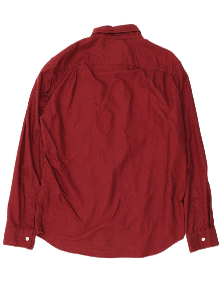 American Eagle Herren-Hemd mit klassischer Passform, mittleres Burgunderrot, Baumwolle