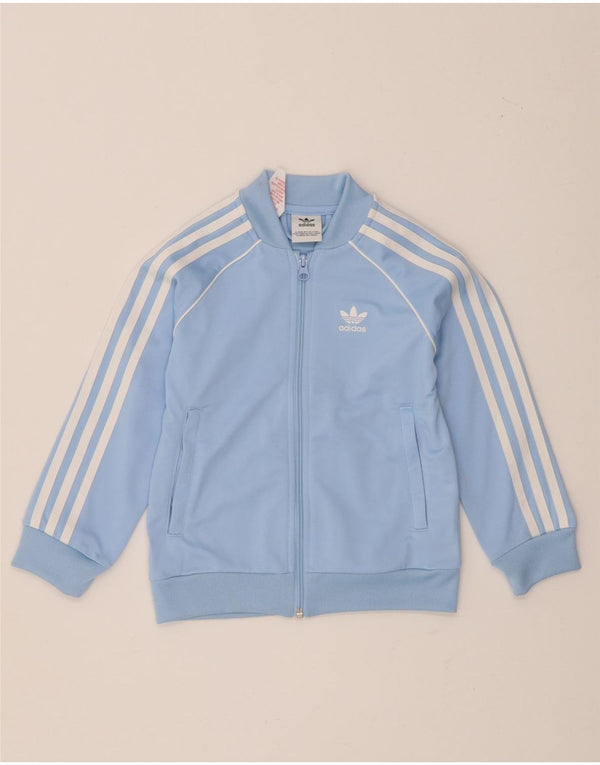 Adidas Jungen-Trainingsanzug-Top-Jacke, 5–6 Jahre, blaues Polyester