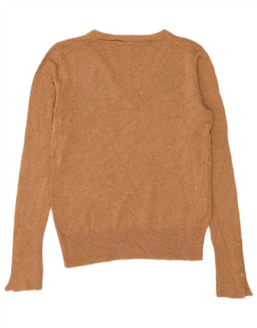 Zara Damen-Pullover mit V-Ausschnitt, Gr. 10, Größe S, Beige