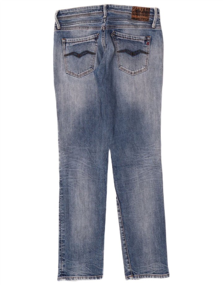 Replay Damen Slim Jeans W27 L30 Blaue Baumwolle