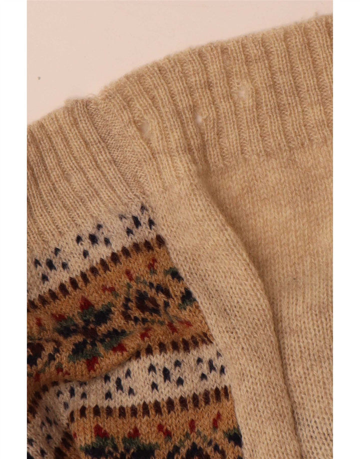 Mark Astor Herren Weste Tank Top XL Beige Fair Isle Wolle
