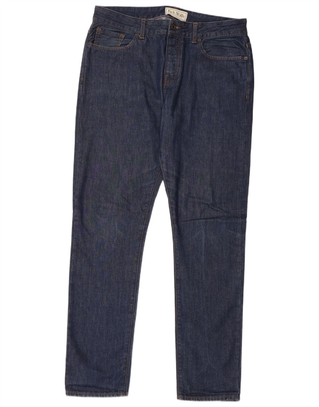 JACK WILLS Herren Slim Jeans W34 L32 Marineblaue Baumwolle