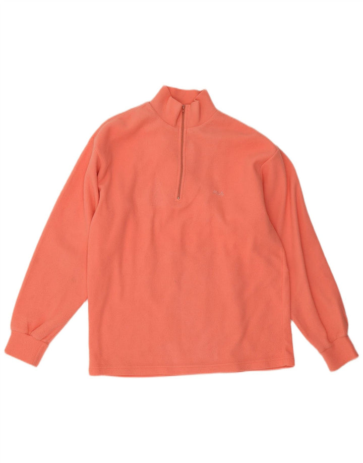 Fila Herren-Fleecepullover mit Reißverschluss am Hals, IT 46, klein, Rosa