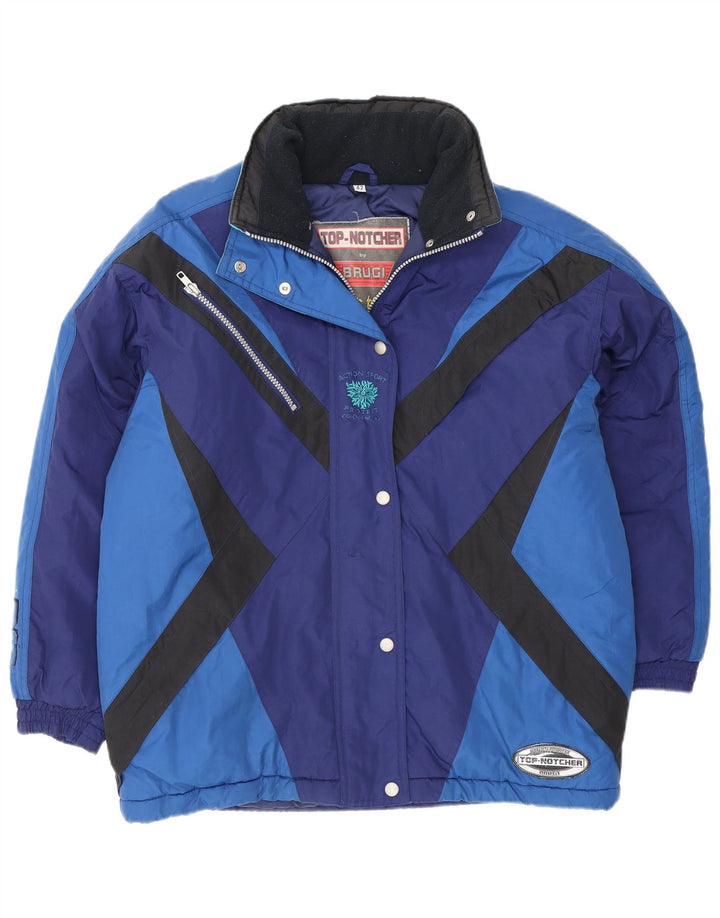 Brugi Damen-Skijacke in Übergröße, EU 42, Größe L, Blau, Farbblock-Sport