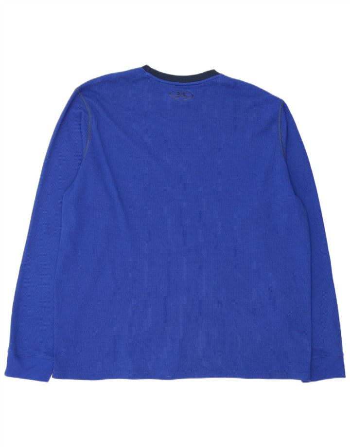 Under Armour Herren Cold Gear Top Langarm 2XL Blau Polyester