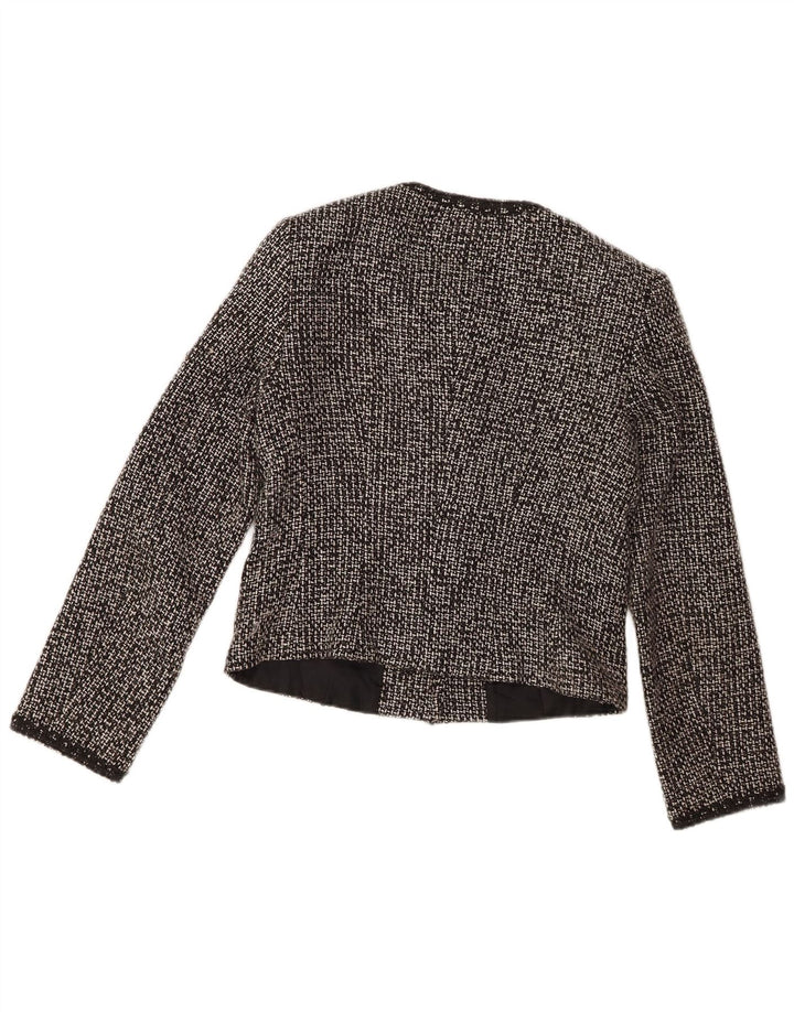 Vintage Damen 5-Knopf-Blazerjacke IT 44 Mittelschwarz