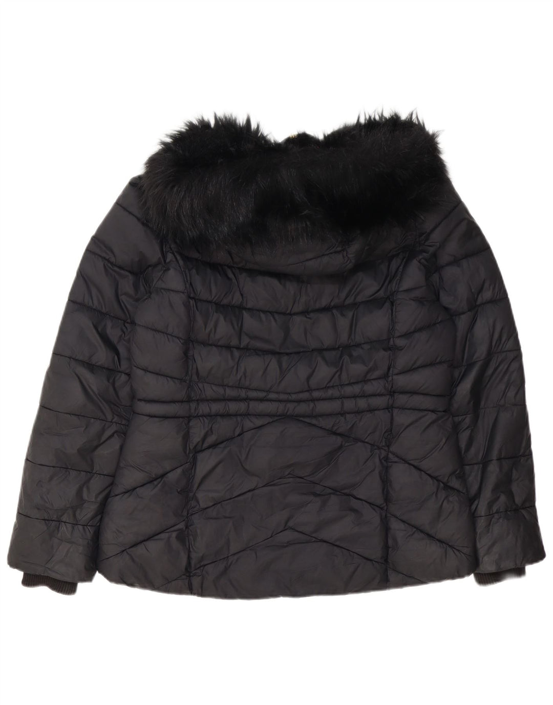 Barbour Wattierte Damenjacke mit Kapuze, UK 14, Größe L, Schwarz, Polyester