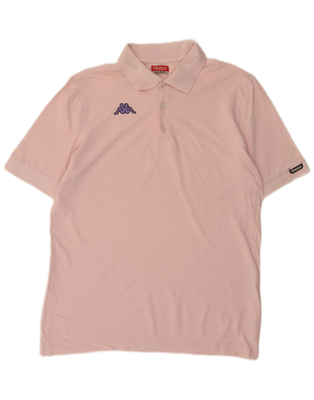 Kappa Herren-Poloshirt, groß, rosa Baumwolle