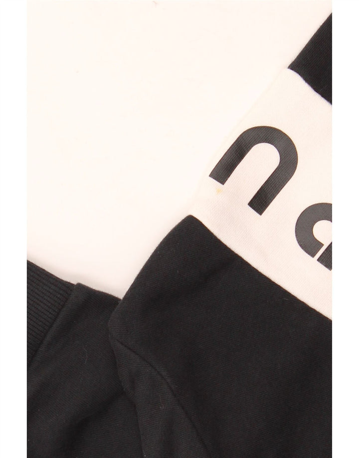 PUMA Mädchen Crop Graphic Hoodie Pullover 11-12 Jahre Schwarze Colourblock-Baumwolle