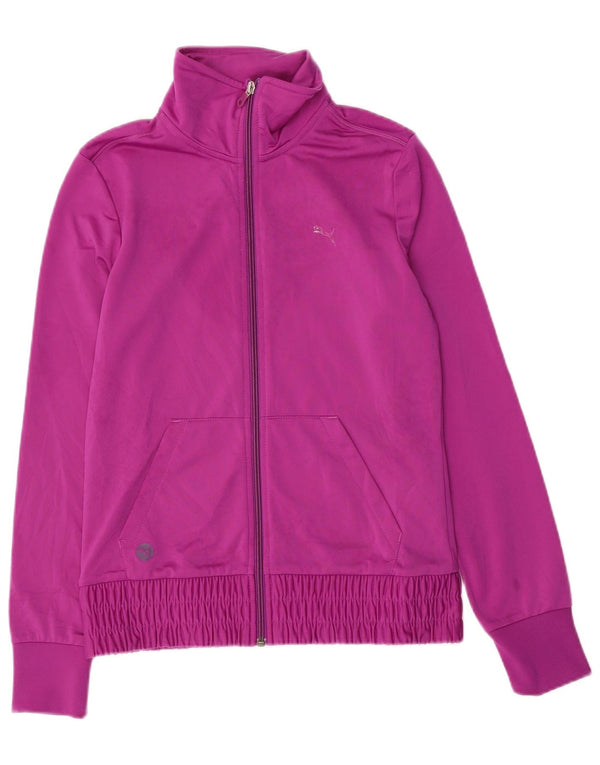 Puma Damen-Trainingsanzug-Top-Jacke, UK 10, klein, rosa, Polyester