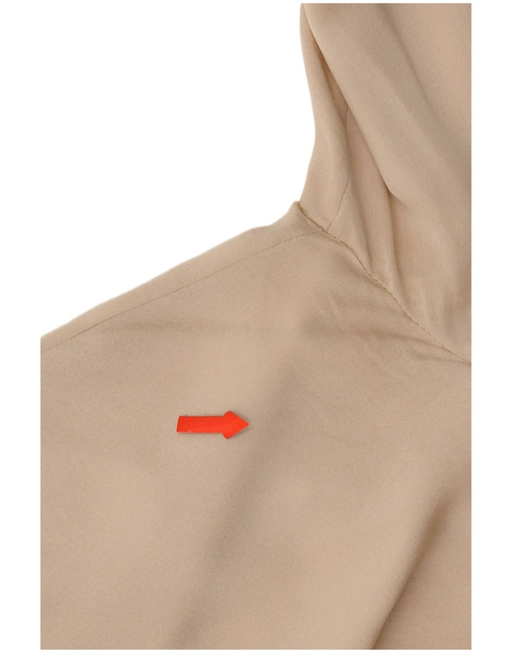 Max Mara Damen Hemdbluse UK 10 Small Beige Farbblock
