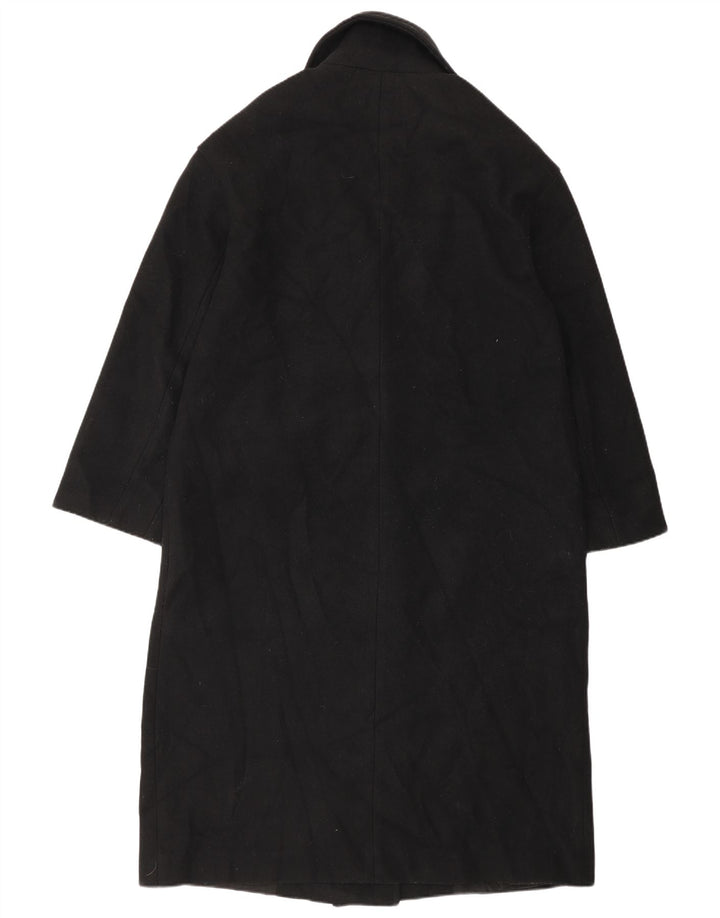 Zara Damen Zweireihiger Mantel UK 4 XS Schwarz Polyester Klassisch