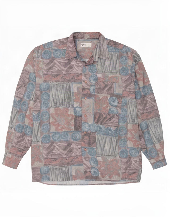 Angelo Litrico Herrenhemd, groß, mehrfarbig, Patchwork, Polyester