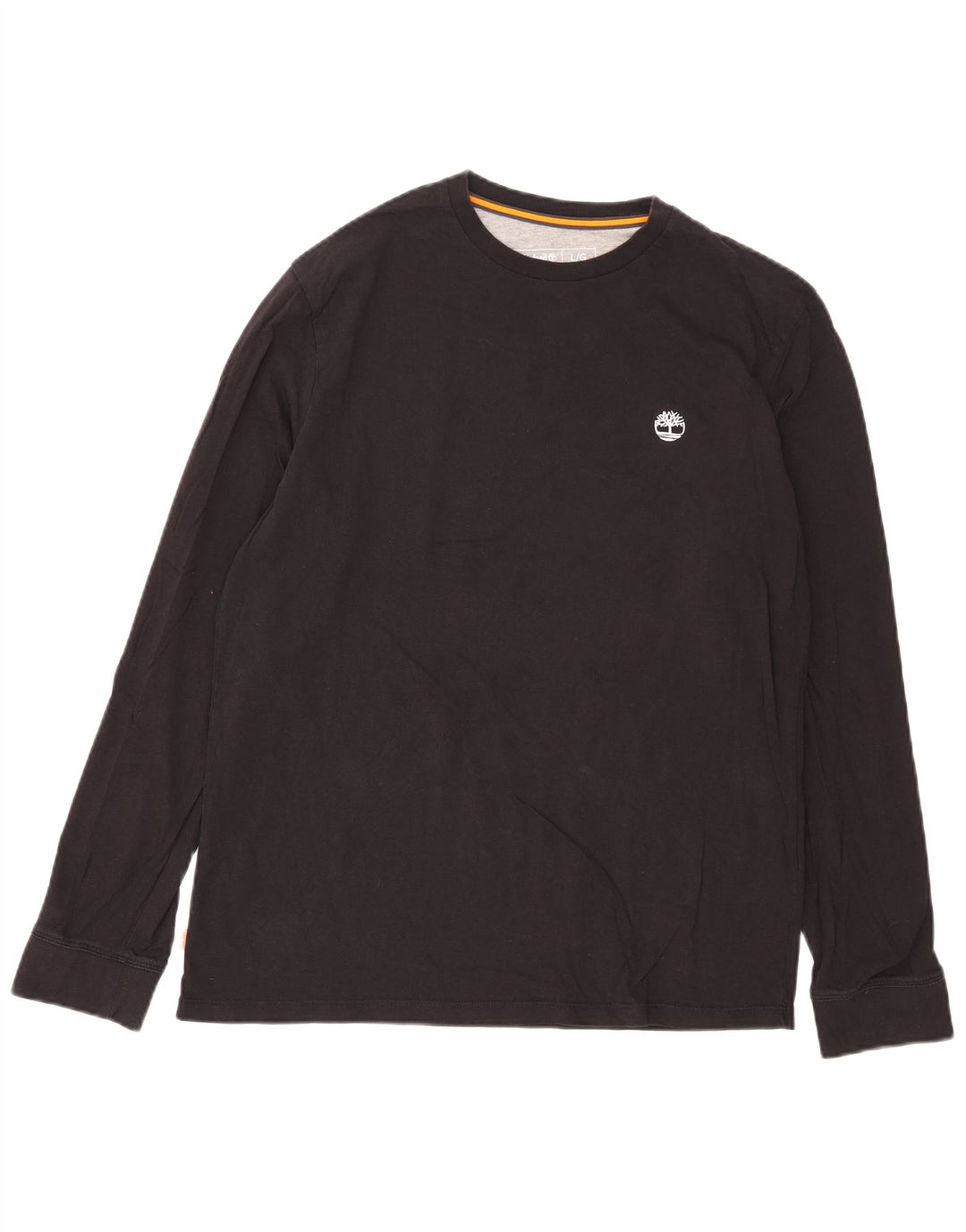 Timberland Herren Slim Fit Top Langarm Große schwarze Baumwolle