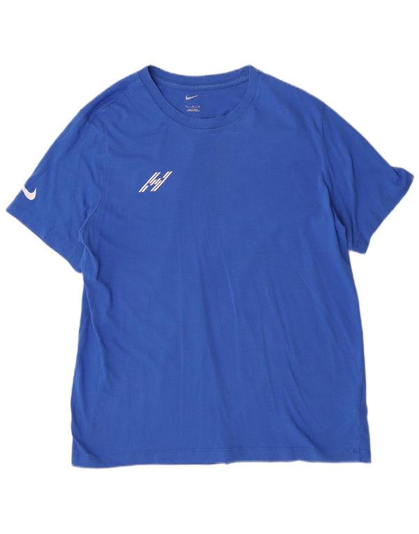 Nike Herren Grafik T-Shirt Top XL Blau Baumwolle