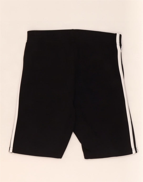 Adidas Damen Sportshorts UK 12/14 Medium Schwarz Baumwolle