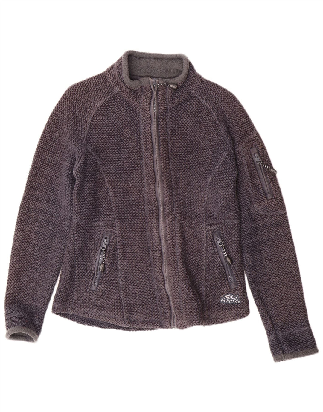 WEIRD FISH Damen-Trainingsanzug-Oberteil, Jacke, UK 10, Größe S, Marineblau, Baumwolle