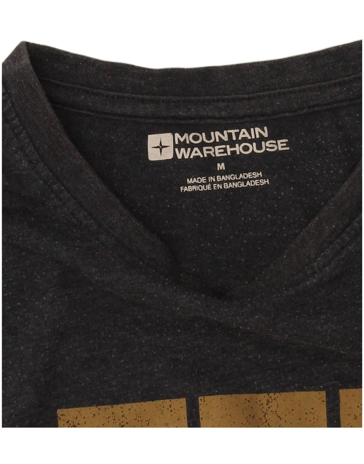 Mountain Warehouse Herren-T-Shirt mit Grafik, mittelschwarze Baumwolle