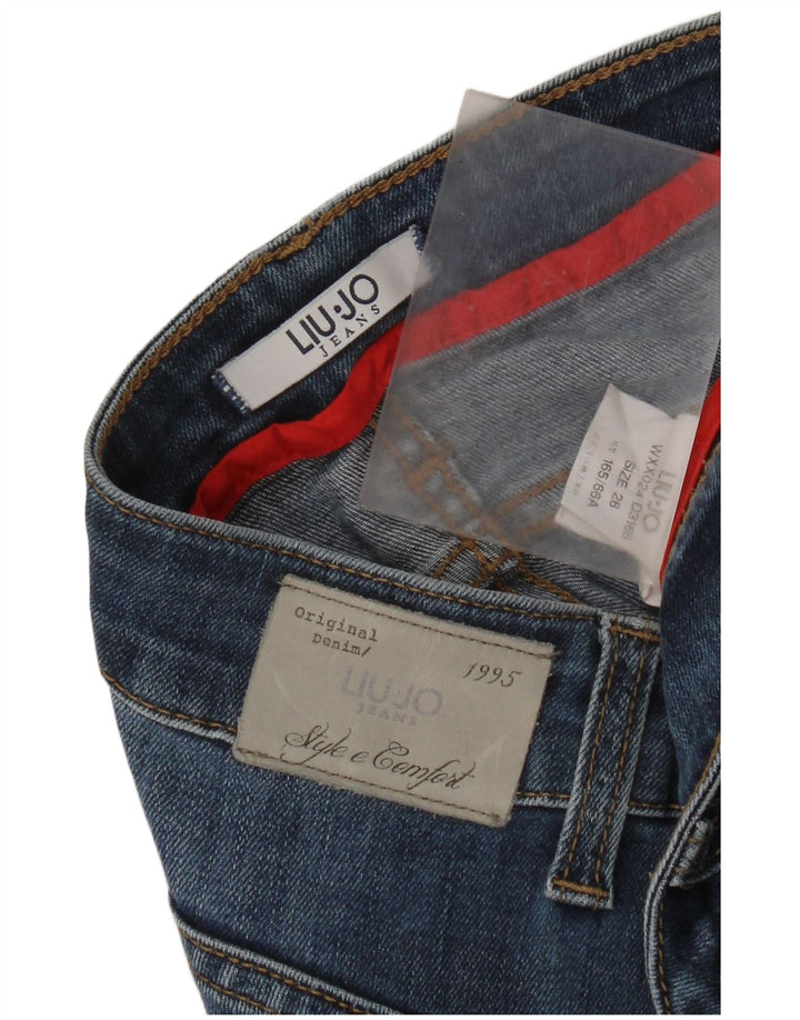 Liu Jo Damen-Cropped-Jeans W28 L25 Blau