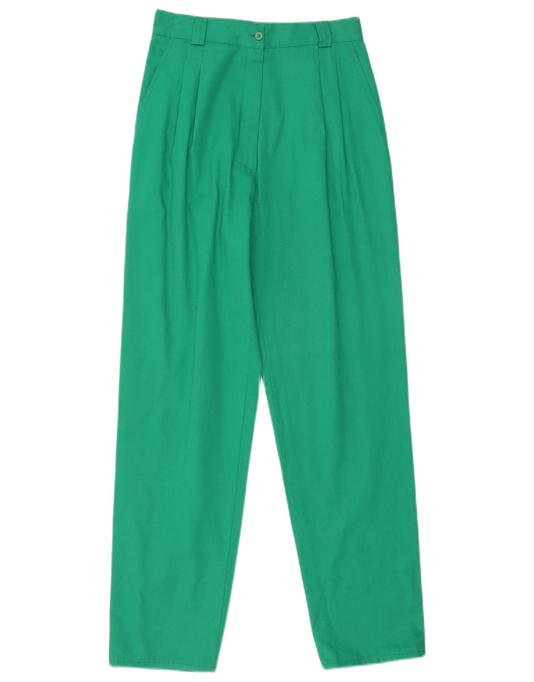 VINTAGE Damen-Chinohose mit hoher Taille, Größe 42, mittelgroß, W26, L30, Türkis