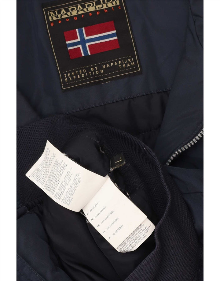 Napapijri Herren Geographic Bomberjacke UK 40 Large Marineblau Polyester