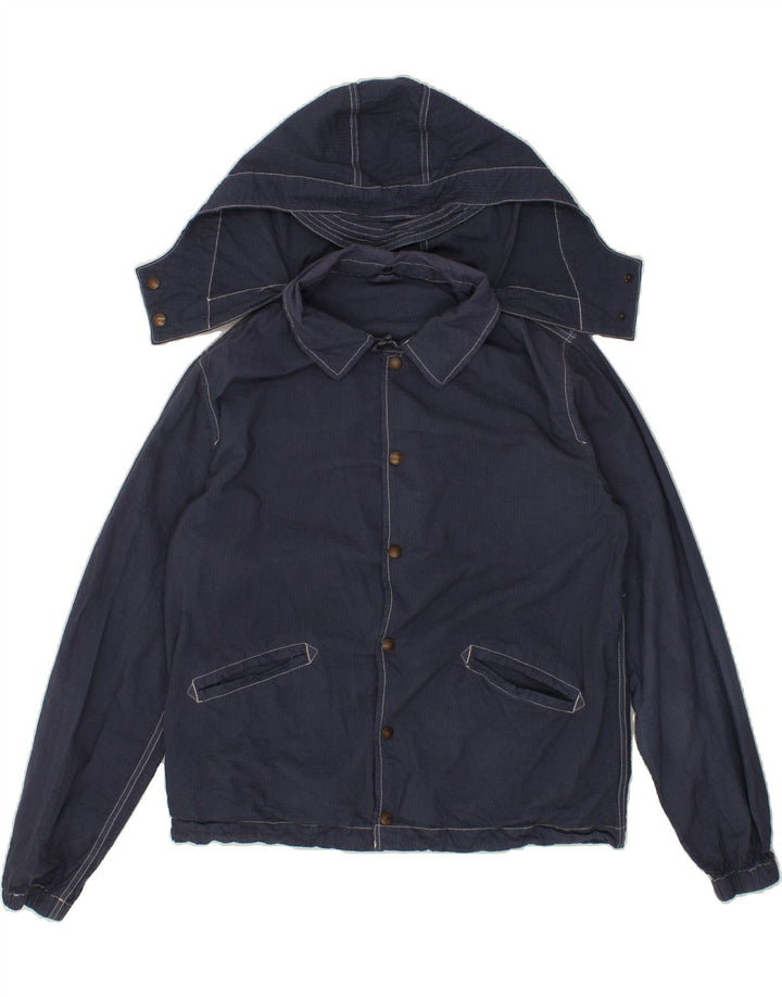VINTAGE Herren Bomberjacke mit Kapuze IT 50 Large Marineblau