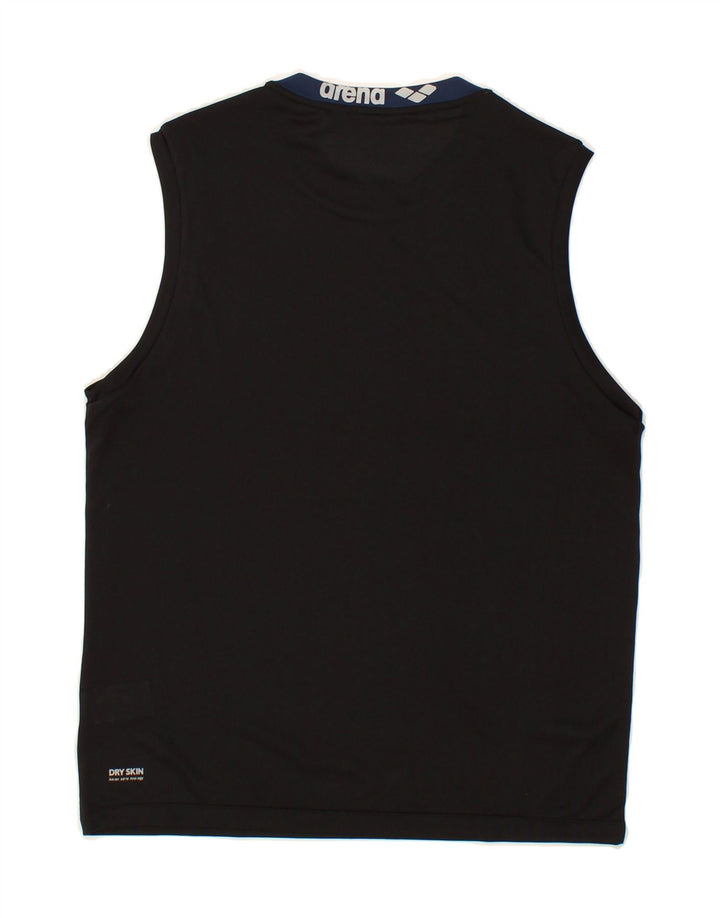 ARENA Mens Vest Top Small Black Polyester Vintage Arena and Second-Hand Arena from Messina Hembry 