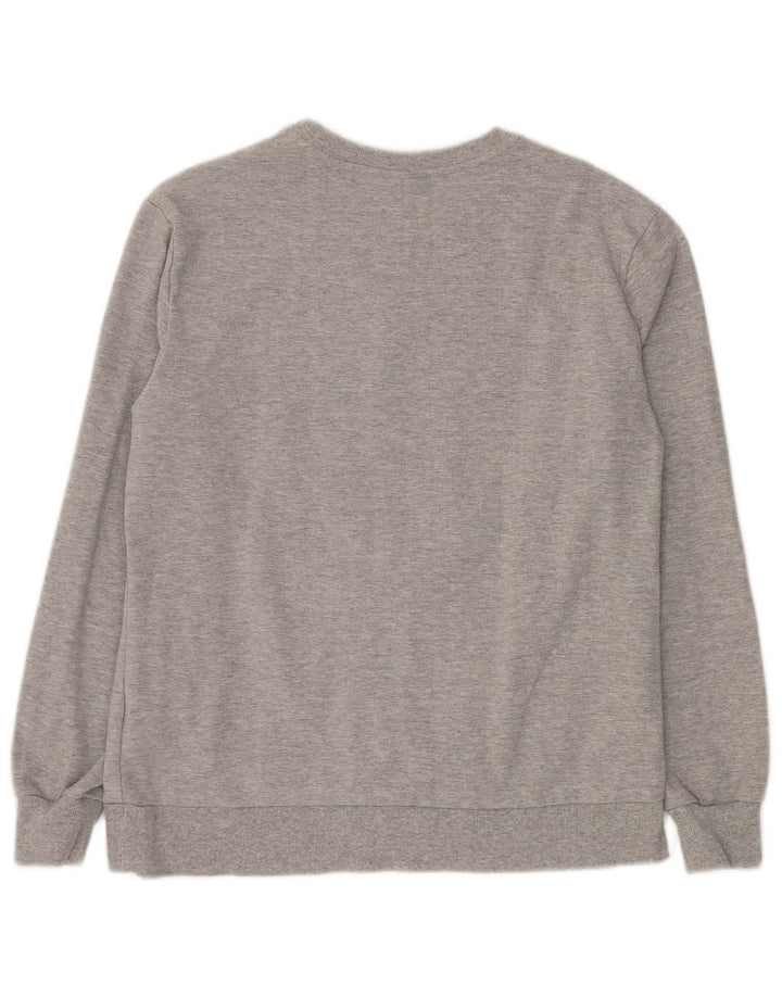 ELLESSE Herren-Sweatshirt mit Grafik, mittelgraue Baumwolle
