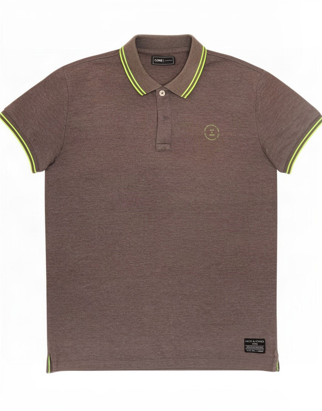 Jack & Jones Herren-Poloshirt aus mittelgrauem Polyester