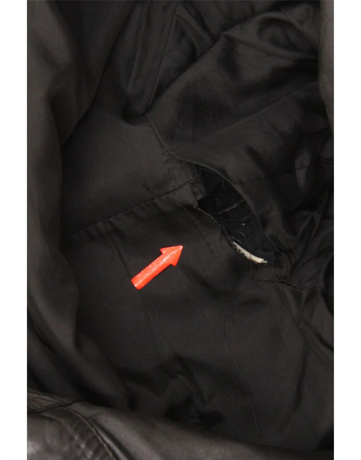Vintage Herren Lederjacke UK 38 Mittelschwarzes Leder