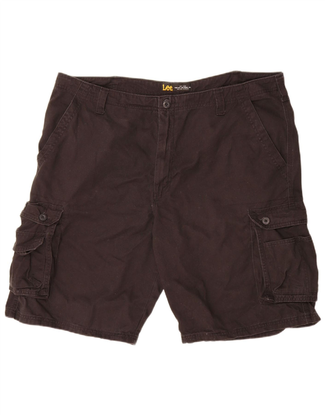 Lee Herren Cargoshorts W42 2XL Schwarz Baumwolle