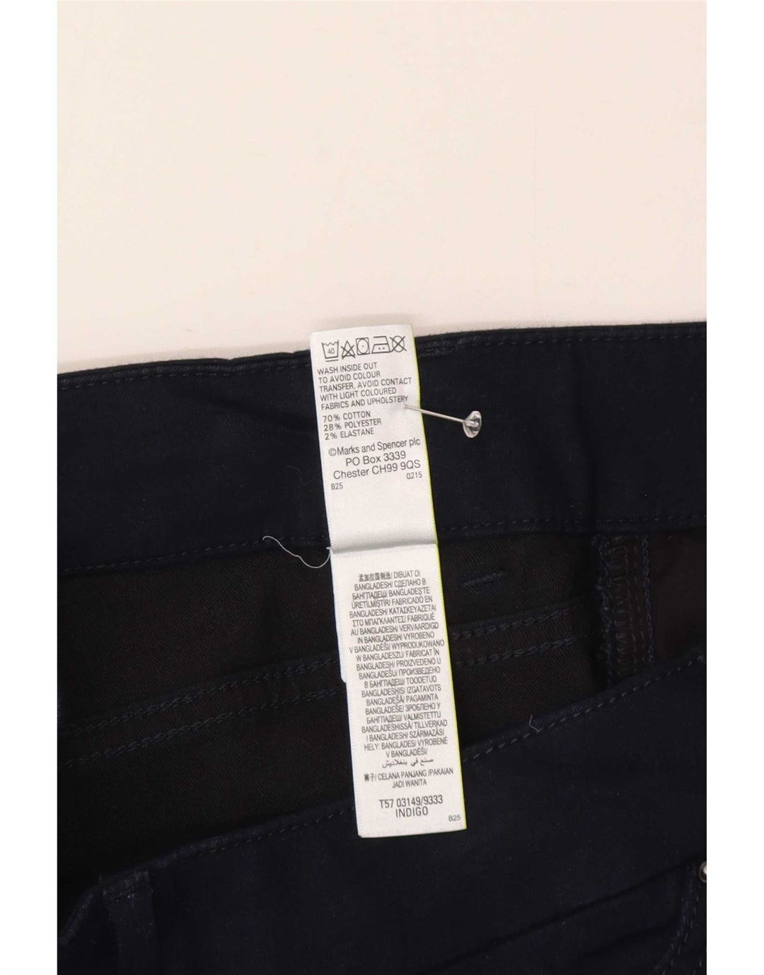 Marks & Spencer Damen Jegging-Jeans UK 14 Medium W30 L30 Marineblau Baumwolle