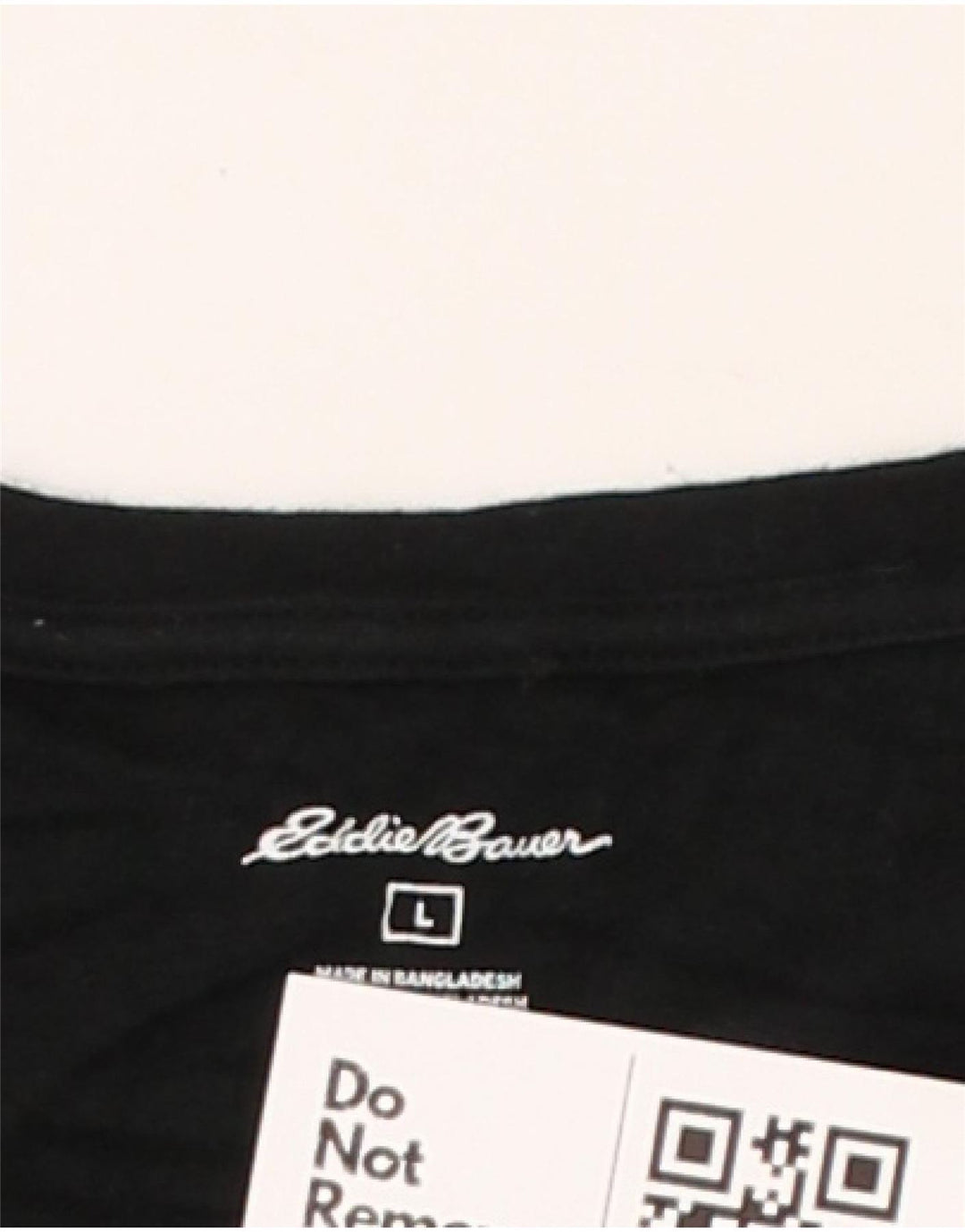 EDDIE BAUER Damen Top Langarm UK 16 Large Schwarz Baumwolle