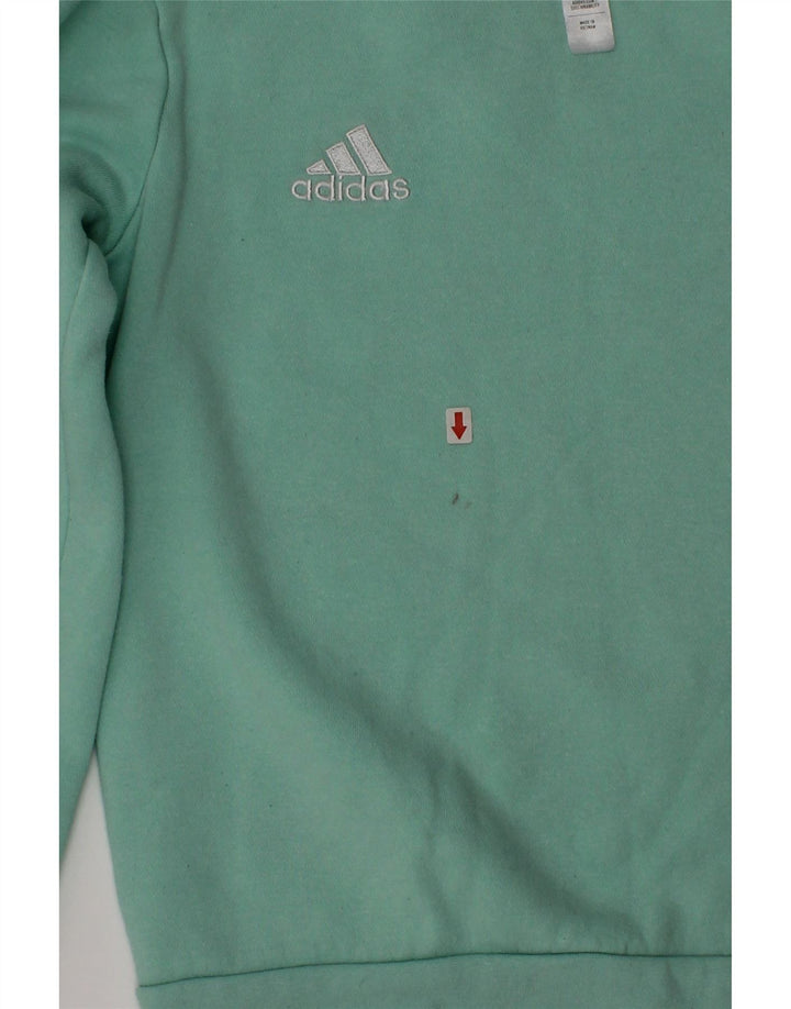 Adidas Jungen Sweatshirt Pullover 7-8 Jahre grüne Baumwolle
