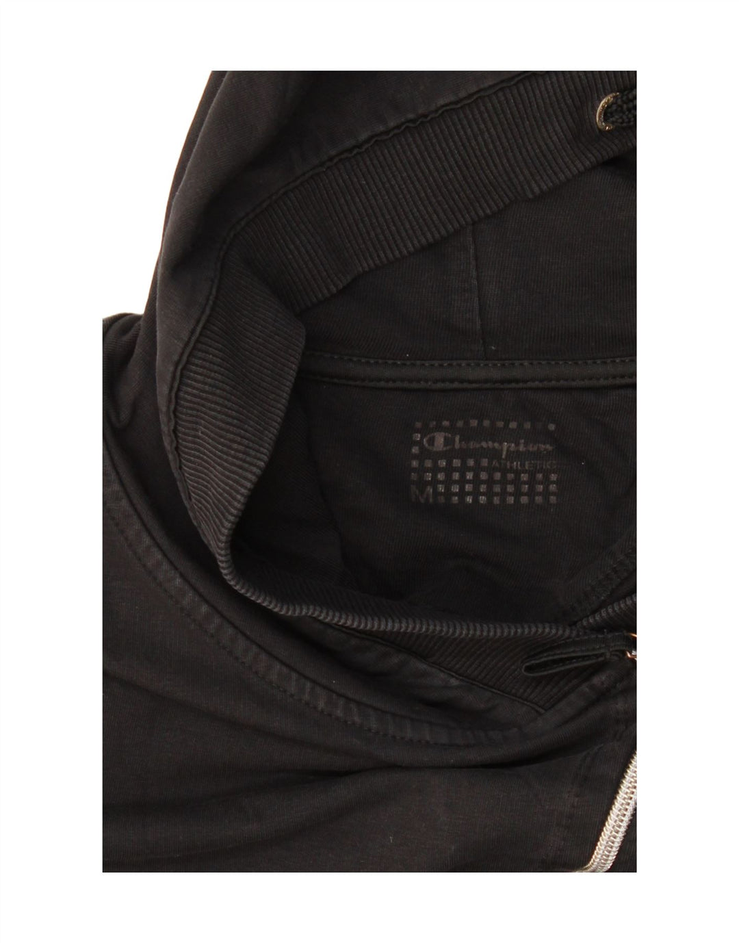 CHAMPION Damen Zip Hoodie Pullover UK 12 Medium Schwarz