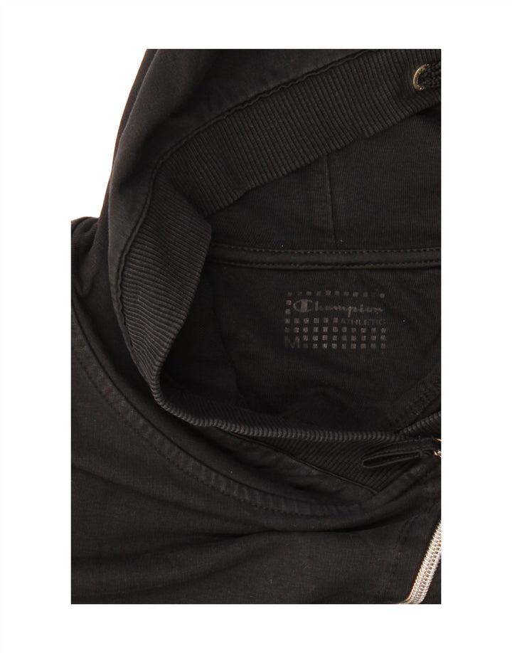 CHAMPION Damen Zip Hoodie Pullover UK 12 Medium Schwarz