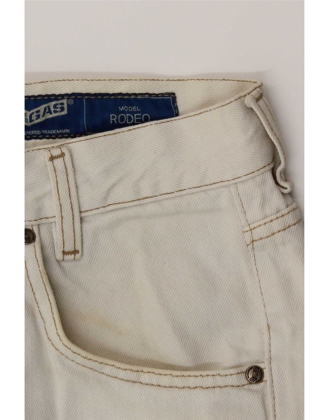 Gas Herren Tapered Jeans W32 L30 Weiße Baumwolle