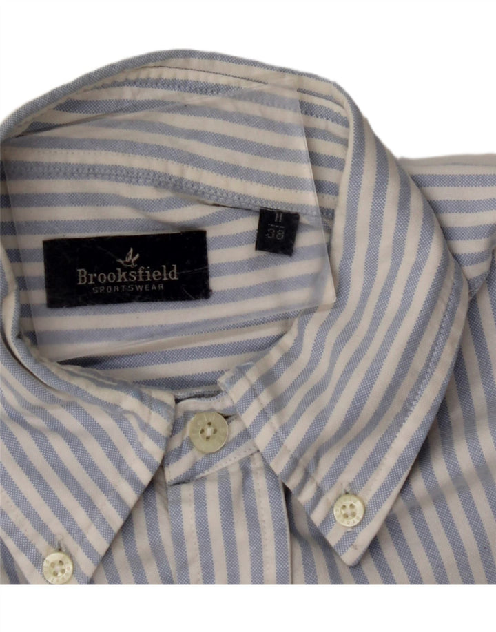 BROOKSFIELD Herrenhemd Größe 38 Mittelblau gestreift