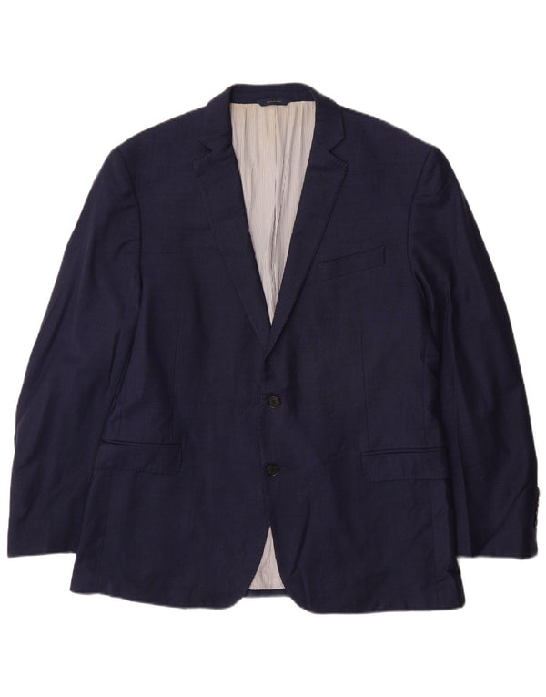 Brooks Brothers Herren Regent Fit Blazer Jacke UK 44 2XL Marineblaue Wolle